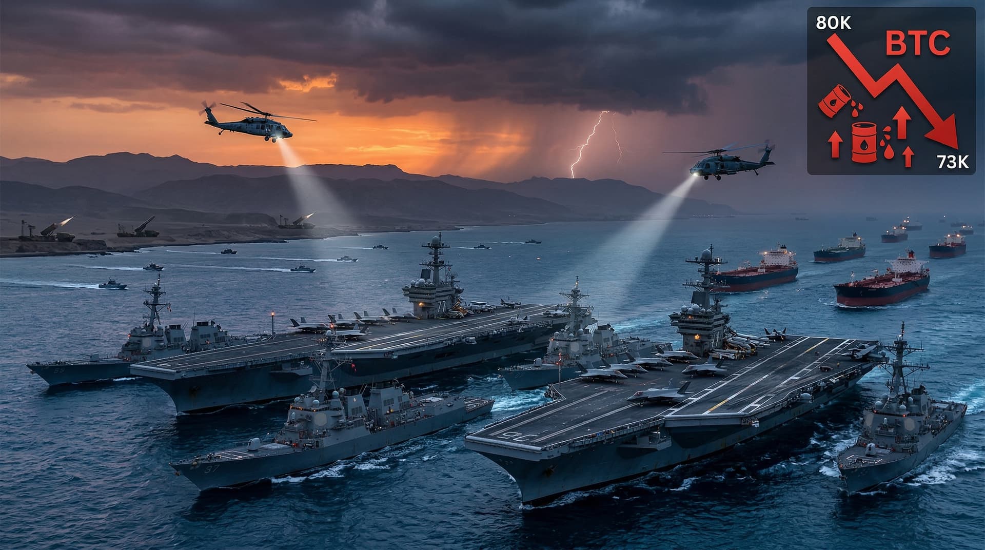 Trump Strait of Hormuz Blockade Crashes Bitcoin Price to $73,492