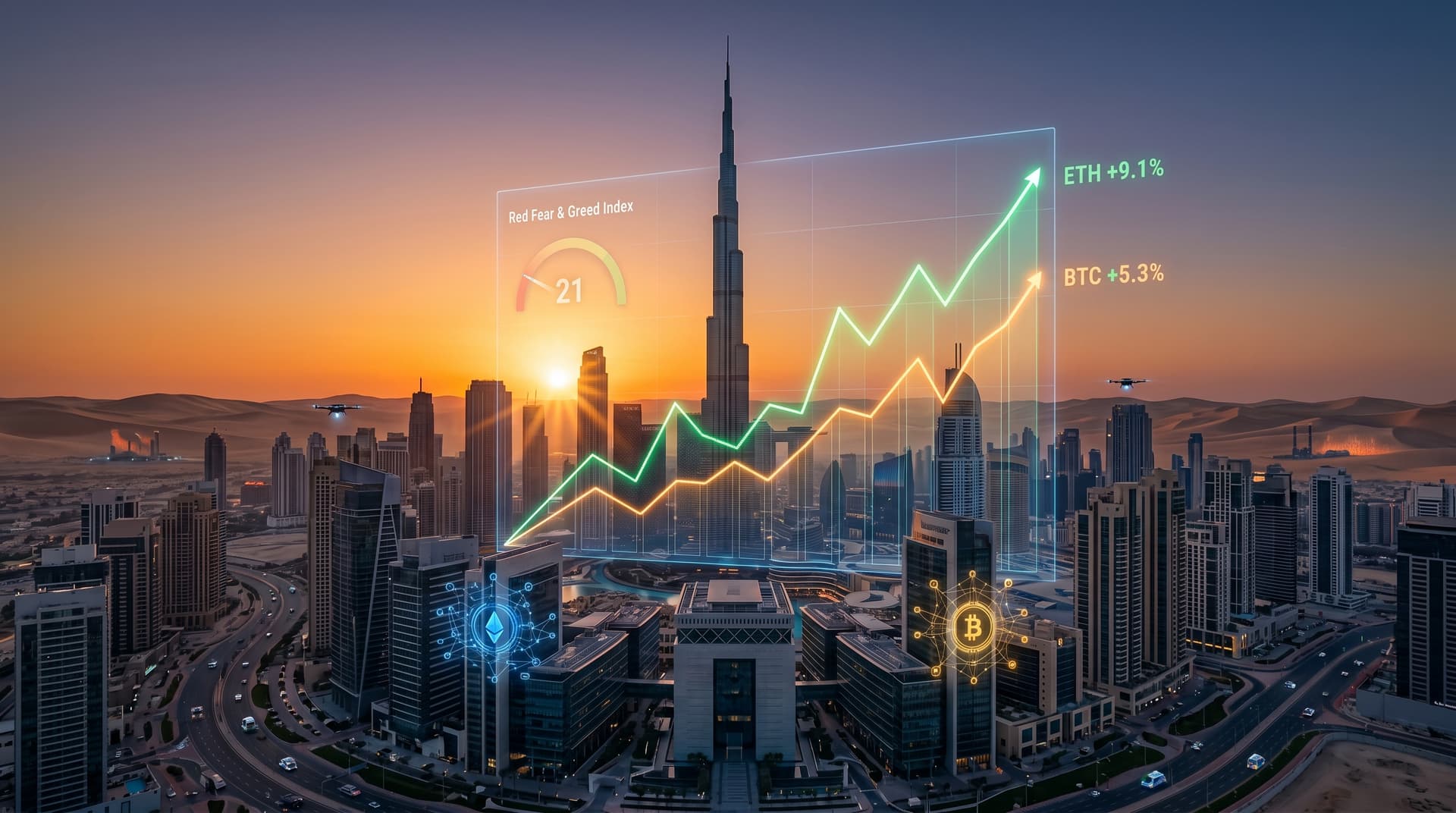 Ethereum vs Bitcoin: 9.1% ETH Surge Outpaces 5.3% BTC, Draws Gulf Funds