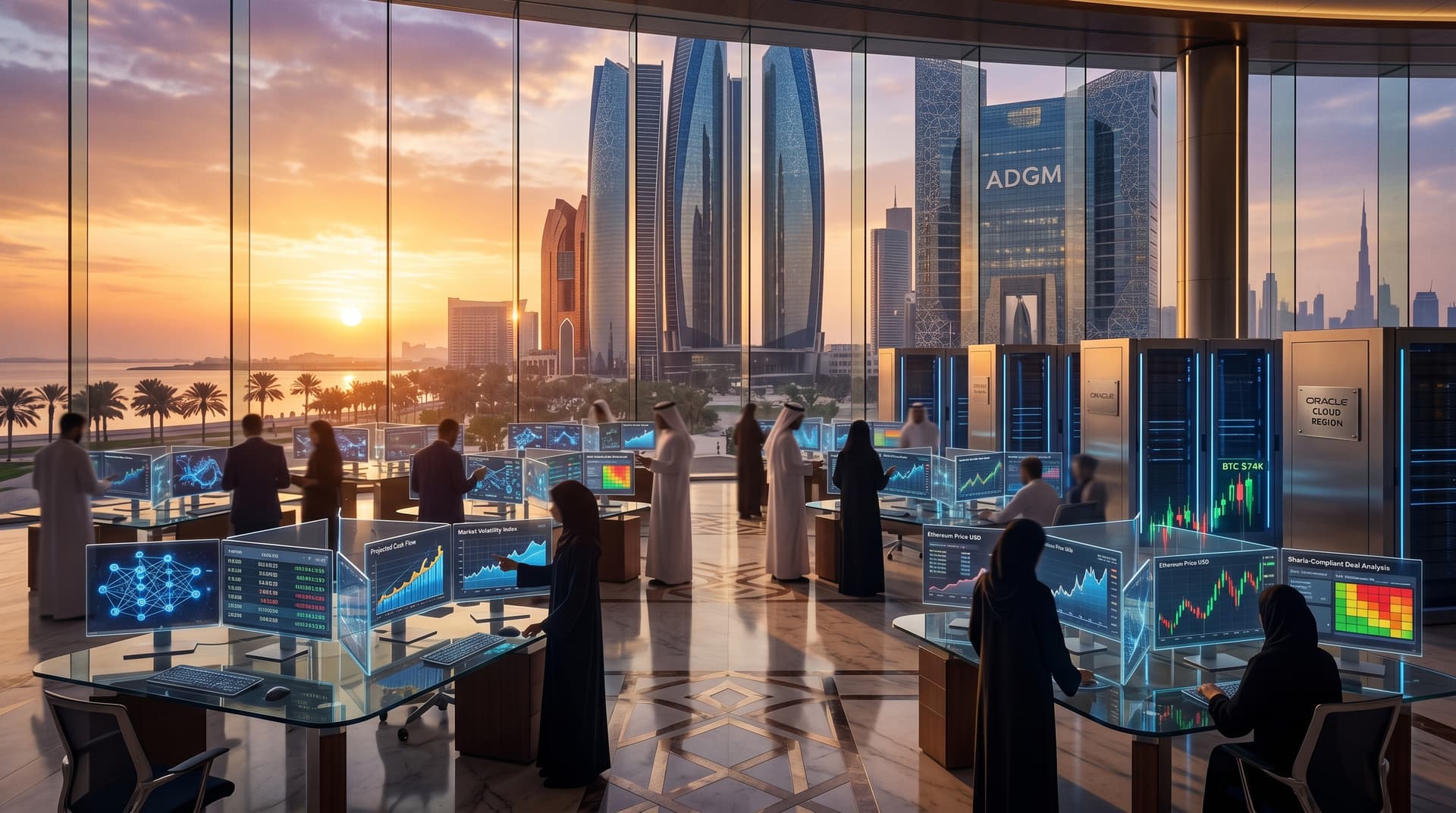 Oracle AI Agents Target Gulf Banking as Bitcoin Hits $74K